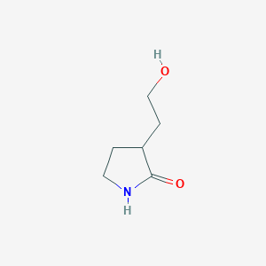 molecular formula C6H11NO2 B1524030 3-(2-Hydroxyethyl)pyrrolidin-2-one CAS No. 932-47-8