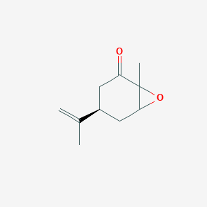 molecular formula C10H14O2 B15240352 (4R)-1-Methyl-4-(prop-1-en-2-yl)-7-oxabicyclo[4.1.0]heptan-2-one 