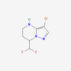 molecular formula C7H8BrF2N3 B15240358 3-Bromo-7-(difluoromethyl)-4H,5H,6H,7H-pyrazolo[1,5-a]pyrimidine 