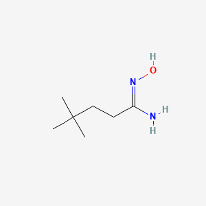 molecular formula C7H16N2O B15240403 N'-hydroxy-4,4-dimethylpentanimidamide 