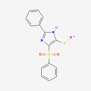 potassium [4-(benzenesulfonyl)-2-phenyl-1H-imidazol-5-yl]sulfanide