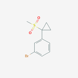 molecular formula C10H11BrO2S B15240412 1-Bromo-3-(1-methanesulfonylcyclopropyl)benzene 