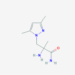 2-amino-3-(3,5-dimethyl-1H-pyrazol-1-yl)-2-methylpropanamide