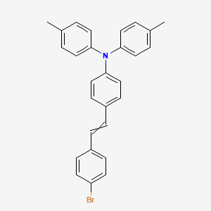 molecular formula C28H24BrN B1524045 Benzenamine, 4-[2-(4-bromophenyl)ethenyl]-N,N-bis(4-methylphenyl)- CAS No. 101186-77-0