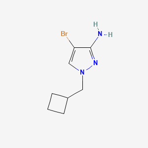 molecular formula C8H12BrN3 B15240464 4-Bromo-1-(cyclobutylmethyl)-1H-pyrazol-3-amine 