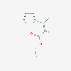 molecular formula C10H12O2S B15240496 Ethyl(2Z)-3-(thiophen-2-yl)but-2-enoate 