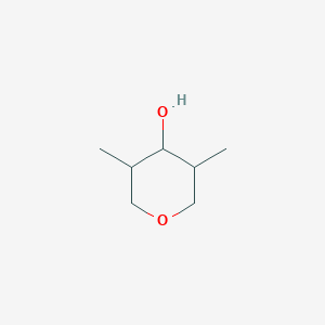 molecular formula C7H14O2 B1524051 3,5-dimethyltetrahydro-2H-pyran-4-ol CAS No. 1420815-91-3