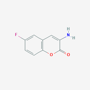 molecular formula C9H6FNO2 B15240616 3-Amino-6-fluoro-2H-chromen-2-one 