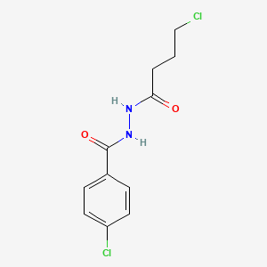 molecular formula C11H12Cl2N2O2 B15240630 4-chloro-N'-(4-chlorobutanoyl)benzohydrazide 