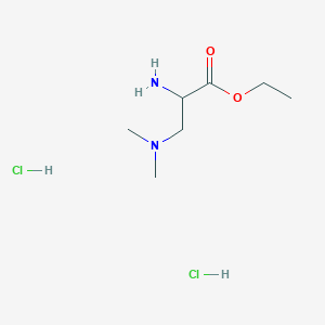 molecular formula C7H18Cl2N2O2 B1524064 Ethyl 2-amino-3-(dimethylamino)propanoate dihydrochloride CAS No. 1311313-71-9