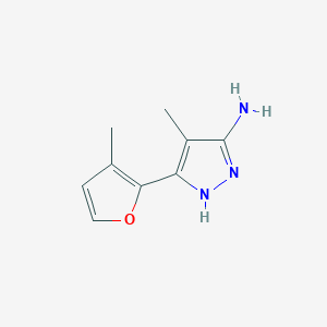 4-Methyl-3-(3-methylfuran-2-YL)-1H-pyrazol-5-amine