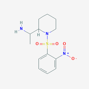 1-[1-(2-Nitrobenzenesulfonyl)piperidin-2-yl]ethan-1-amine