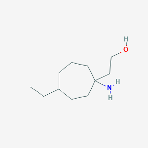 molecular formula C11H23NO B15240699 2-(1-Amino-4-ethylcycloheptyl)ethan-1-ol 