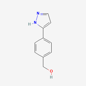 molecular formula C10H10N2O B1524070 (4-(1H-pyrazol-3-yl)phenyl)methanol CAS No. 179057-16-0