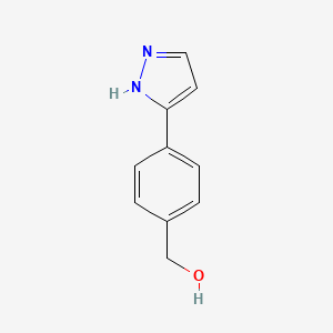 molecular formula C10H10N2O B1524070 (4-(1H-吡唑-3-基)苯基)甲醇 CAS No. 179057-16-0