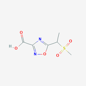 5-(1-Methanesulfonylethyl)-1,2,4-oxadiazole-3-carboxylic acid