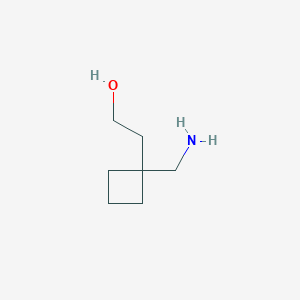 molecular formula C7H15NO B1524074 2-[1-(Aminomethyl)cyclobutyl]ethan-1-ol CAS No. 180205-27-0