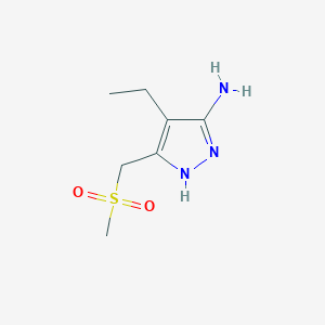 4-ethyl-3-(methanesulfonylmethyl)-1H-pyrazol-5-amine