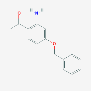 molecular formula C15H15NO2 B15240767 1-(2-Amino-4-(benzyloxy)phenyl)ethanone 