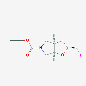 Racemic-(2S,3aS,6aS)-tert-butyl2-(iodomethyl)tetrahydro-2H-furo[2,3-c]pyrrole-5(3H)-carboxylate