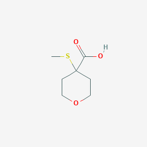 molecular formula C7H12O3S B15240794 4-(Methylsulfanyl)oxane-4-carboxylic acid CAS No. 1248738-16-0