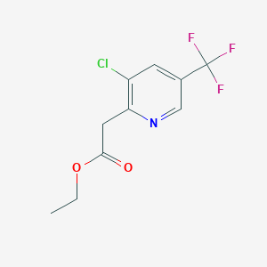 molecular formula C10H9ClF3NO2 B1524081 Ethyl 2-(3-chloro-5-(trifluoromethyl)pyridin-2-YL)acetate CAS No. 1053656-47-5
