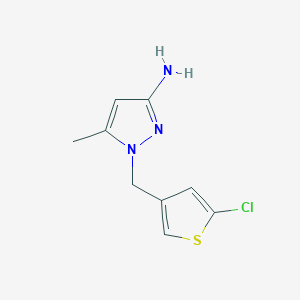 1-[(5-Chlorothiophen-3-yl)methyl]-5-methyl-1H-pyrazol-3-amine