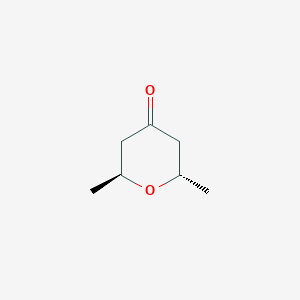 molecular formula C7H12O2 B15240816 trans-2,6-Dimethyloxan-4-one 