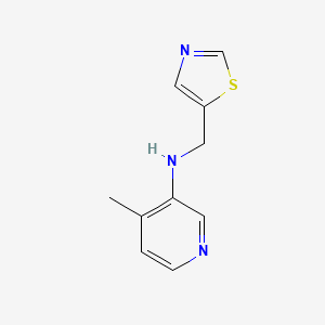 molecular formula C10H11N3S B15240825 4-methyl-N-(1,3-thiazol-5-ylmethyl)pyridin-3-amine 