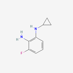 molecular formula C9H11FN2 B1524083 1-N-cyclopropyl-3-fluorobenzene-1,2-diamine CAS No. 1179208-96-8
