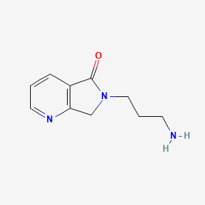 molecular formula C10H13N3O B1524084 6-(3-aminopropyl)-5H,6H,7H-pyrrolo[3,4-b]pyridin-5-one CAS No. 1206970-28-6