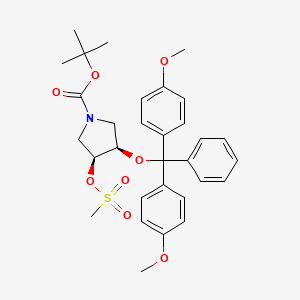 tert-butyl (3R,4S)-3-[bis(4-methoxyphenyl)-phenylmethoxy]-4-methylsulfonyloxypyrrolidine-1-carboxylate