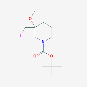 tert-Butyl 3-(iodomethyl)-3-methoxypiperidine-1-carboxylate