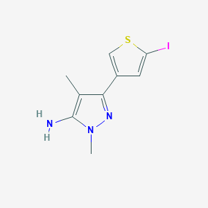 3-(5-iodothiophen-3-yl)-1,4-dimethyl-1H-pyrazol-5-amine