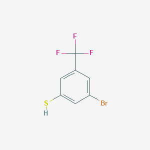 molecular formula C7H4BrF3S B1524089 3-溴-5-三氟甲基苯硫醇 CAS No. 1208076-41-8