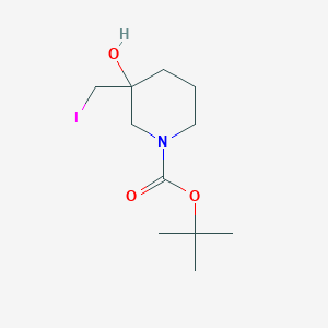 molecular formula C11H20INO3 B15240894 tert-Butyl 3-hydroxy-3-(iodomethyl)piperidine-1-carboxylate 