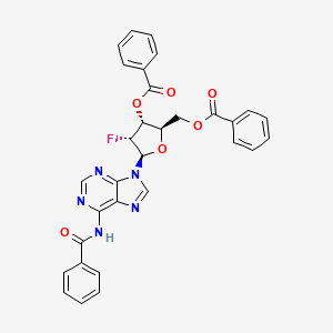 (2R,3r,4s,5r)-5-(6-benzamido-9h-purin-9-yl)-2-((benzoyloxy)methyl)-4-fluorotetrahydrofuran-3-ylbenzoate