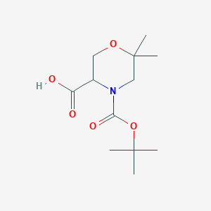 molecular formula C12H21NO5 B1524093 4-Boc-6,6-Dimethyl-morpholine-3-carboxylic acid CAS No. 1255098-50-0