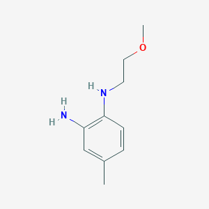 molecular formula C10H16N2O B15240931 1-N-(2-methoxyethyl)-4-methylbenzene-1,2-diamine 