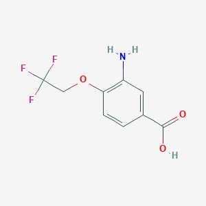 molecular formula C9H8F3NO3 B1524094 3-Amino-4-(2,2,2-trifluoroethoxy)benzoic acid CAS No. 1183675-62-8