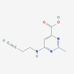 6-[(But-3-yn-1-yl)amino]-2-methylpyrimidine-4-carboxylic acid