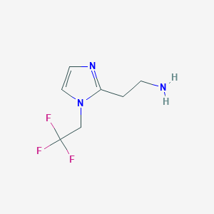 molecular formula C7H10F3N3 B1524096 2-[1-(2,2,2-trifluoroetil)-1H-imidazol-2-il]etan-1-amina CAS No. 1247345-12-5