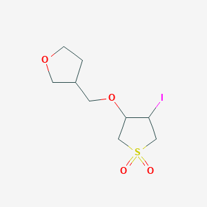 3-Iodo-4-((tetrahydrofuran-3-yl)methoxy)tetrahydrothiophene 1,1-dioxide