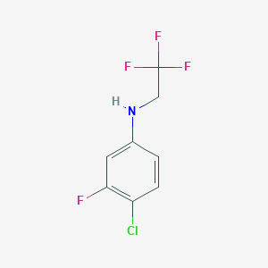 molecular formula C8H6ClF4N B15240984 4-chloro-3-fluoro-N-(2,2,2-trifluoroethyl)aniline 