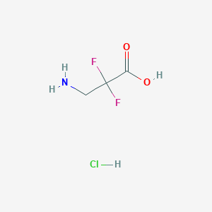 molecular formula C3H6ClF2NO2 B1524102 3-氨基-2,2-二氟丙酸盐酸盐 CAS No. 1159825-06-5