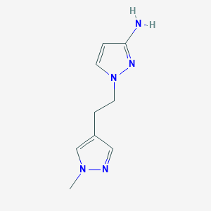 molecular formula C9H13N5 B15241045 1-[2-(1-Methyl-1H-pyrazol-4-yl)ethyl]-1H-pyrazol-3-amine 