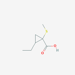 2-Ethyl-1-(methylsulfanyl)cyclopropane-1-carboxylic acid