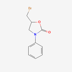 molecular formula C10H10BrNO2 B1524105 5-(Bromomethyl)-3-phenyl-1,3-oxazolidin-2-one CAS No. 98963-12-3