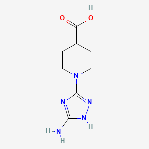 molecular formula C8H13N5O2 B1524107 1-(5-氨基-4H-1,2,4-三唑-3-基)哌啶-4-羧酸 CAS No. 1251924-54-5