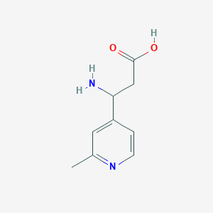 molecular formula C9H12N2O2 B15241173 3-Amino-3-(2-methylpyridin-4-yl)propanoic acid 